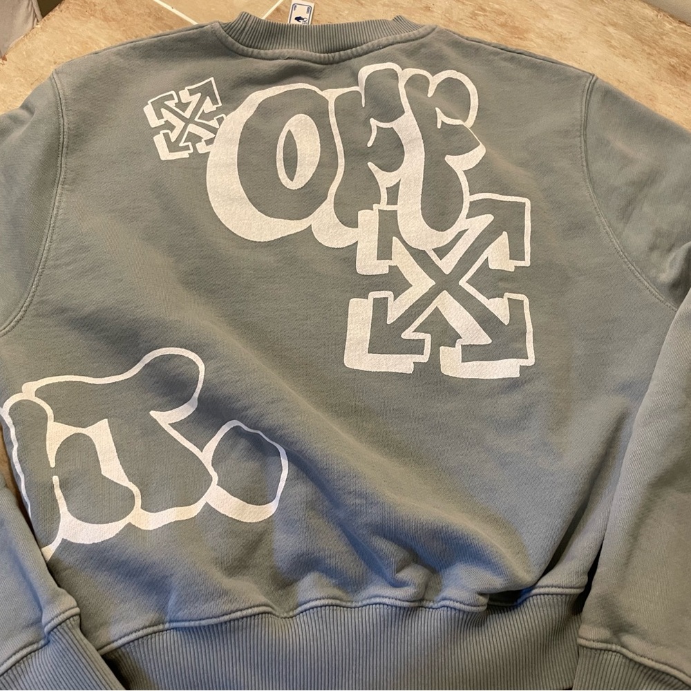 Off White Virgil Abloh main label xxs sweatshirt EUC - Picture 9 of 15